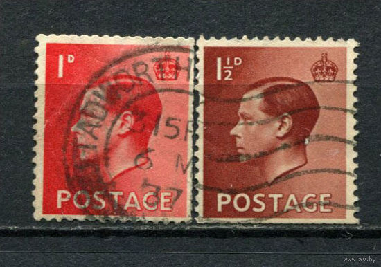 Великобритания - 1936 - Король Эдуард VIII [Mi. 194-195] - 2 марки. Гашеные.  (Лот 52Bi)