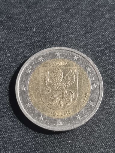 ЛАТВИЯ 2 евро Видземе 2016