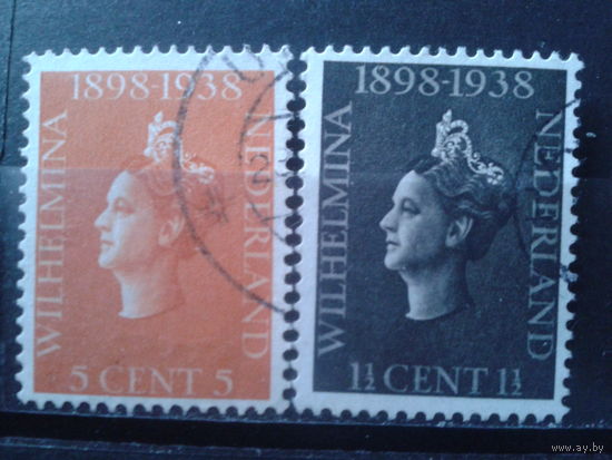 Нидерланды 1938 Королева Вильгельмина, 40 лет на троне