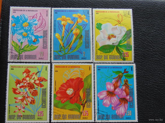 Экваториальная Гвинея 1979 г. Цветы Азии.