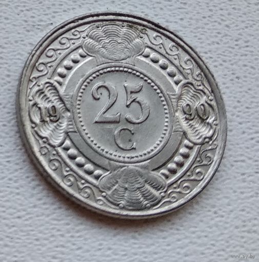 Нидерландские Антильские острова 25 центов, 1990 6-11-4