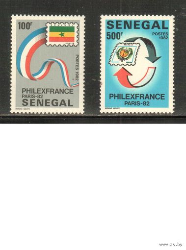 Сенегал-1982 (Мих.789-790) ,  ** ,  Филвыставка (полная серия)