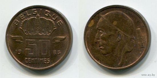 Бельгия. 50 сантимов (1983, BELGIQUE, XF)