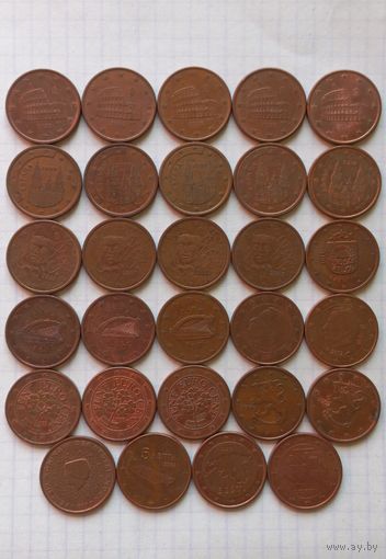 Евро центы монеты европы цена за лот