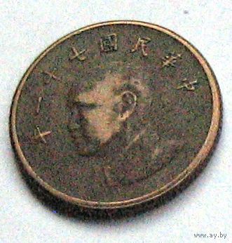 Тайвань, 1 доллар 1982, Чан Кайши