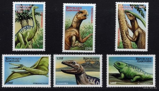 2000 Габон 1566-1571 Динозавры 8,00 евро