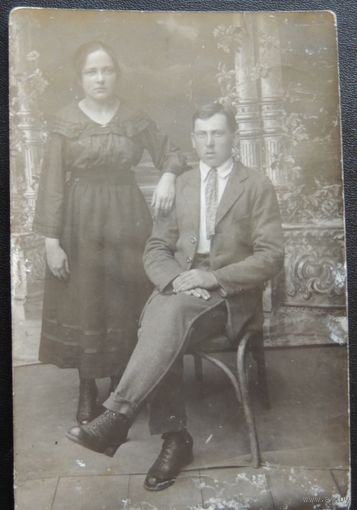 Фото "Семейная пара" до 1917 г. (Зап. Беларусь)