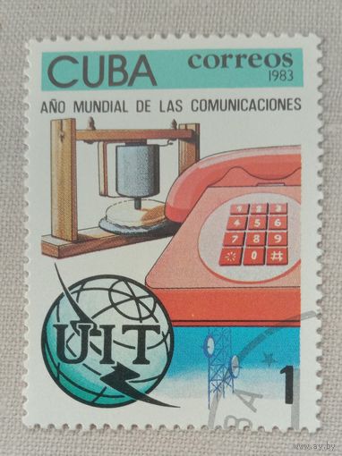 Марка Куба 1983 связь