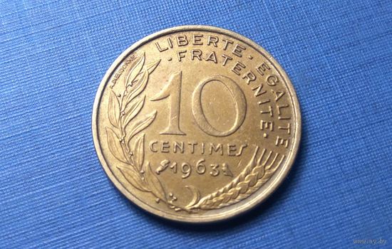 10 сантимов 1963. Франция.