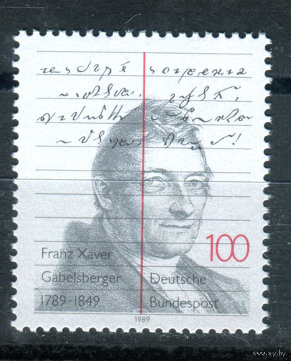 Германия (ФРГ) - 1989г. - Франц Габельсбергер, немецкий изобретатель - полная серия, MNH [Mi 1423] - 1 марка