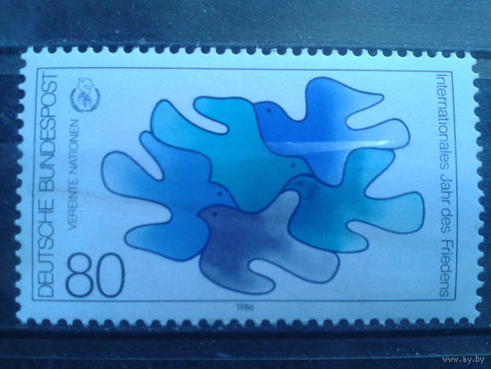 ФРГ 1986 межд. год дружбы, эмблема Михель-2,2 евро