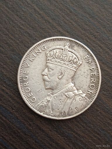 Британский Маврикий 1/4 рупии 1936