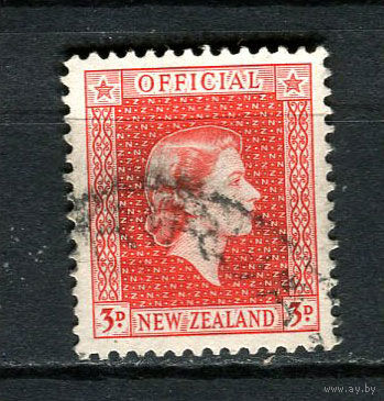 Новая Зеландия - 1954/1963 - Королева Елизавета II 3P - [Mi.82d] - 1 марка. Гашеная.  (Лот 52EA)-T2P22