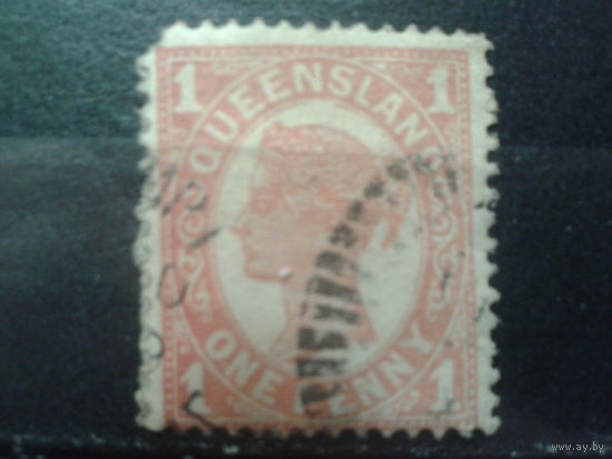 Квинсленд 1897 Королева Виктория 1 ренни