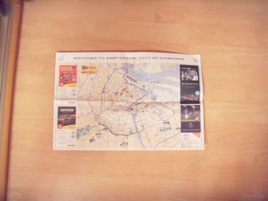 Карта (план) Амстердама с достопримечательностями