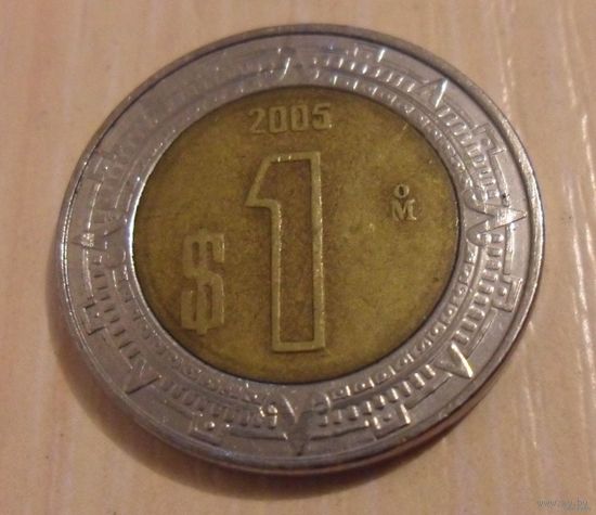 1 песо Мексика 2005 г.в.