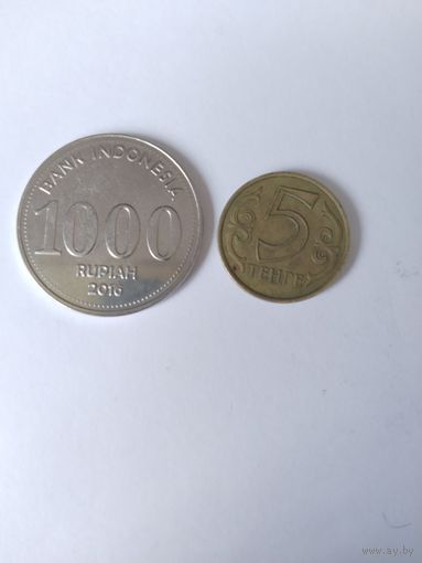 Монеты   Индонезия-казахстан