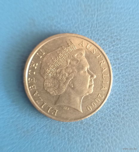 Австралия 20 центов 2000 год утконос четвертый портрет Елизаветы