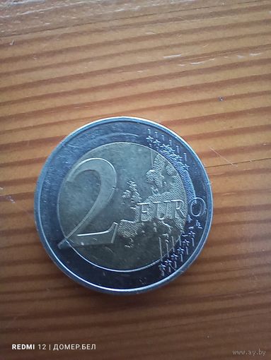 Эстония 2 евро, 2012 10 лет евро наличными  -104