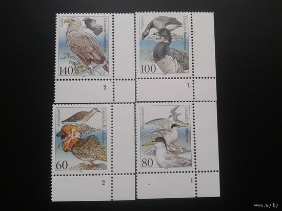 Германия 1991 Морские  птицы** полная серия Михель-6,5 евро