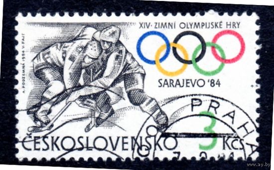 Чехословакия. Mi:CS 2810. Хоккей. Зимние олимпийские игры. Сараево. 1984.