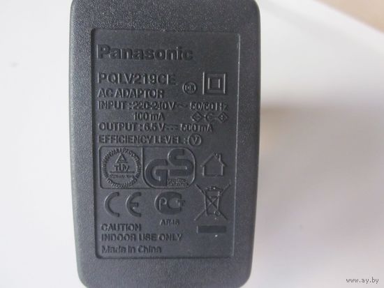 Адаптер (блок питания) PANASONIC PQLV219CE   220...240АС/ 6,5В DC 500 mA
