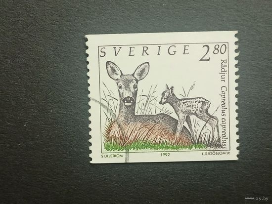 Швеция 1992. Дикие животные