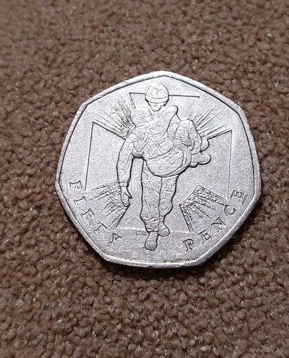 Великобритания 50 пенсов, 2006 Героический акт