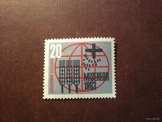 Германия  1963 г.Стилизованные кукурузные початки, семена, крест и надпись . /25а/