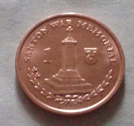 1 пенни, остров Мэн 2015 г.
