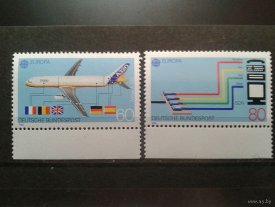ФРГ 1988 Европа, авиация **Михель-2,8 евро полная серия