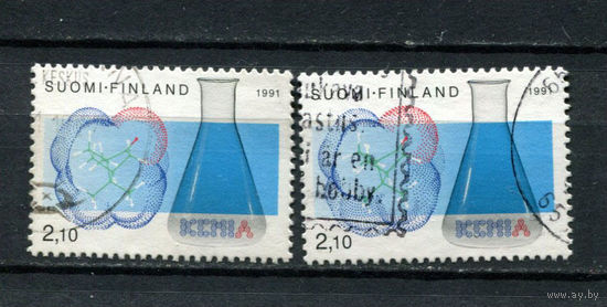 Финляндия - 1991 - Финское общество химиков - [Mi. 1157-1158] - полная серия - 2 марки. Гашеные.  (Лот 145BG)