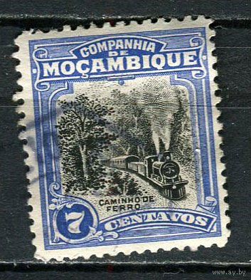 Португальские колонии - Мозамбик (Comp de Mocambique) - 1923 - Железная дорога 7С - [Mi.146] - 1 марка. Гашеная.  (LOT EW33)-T10P22