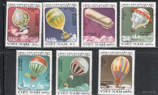 Вьетнам-1983 (Мих.1298-1304) гаш. ,Воздушные шары(полная серия)