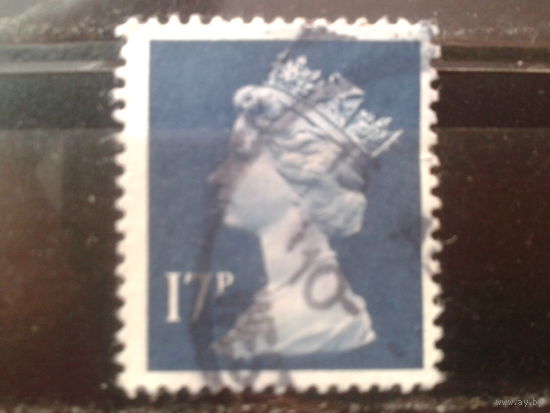 Англия 1990 Королева Елизавета 2  17 пенсов