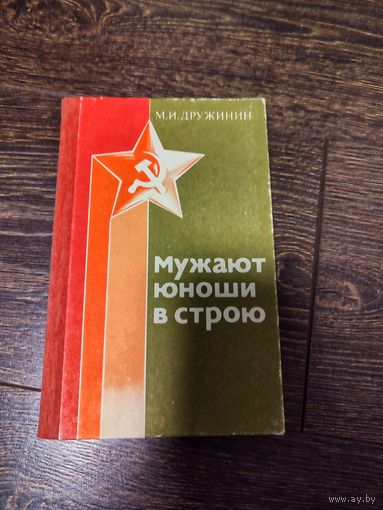 Распродажа книг с 1 рубля. Книга "Мужают юноши в строю" 1986 года - М.И. Дружинин