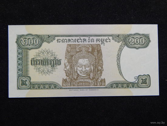 Камбоджа 200 риелей 1998г.UNC