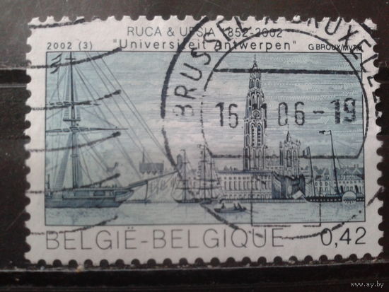 Бельгия 2002 Порт Антверпена 150 лет назад