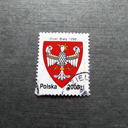 Марка Польша 1992 год Герб