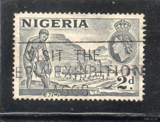 Нигерия. Mi:NG 75. Олово добыча. Экскаватор. - серый. Тип 2 (1953).