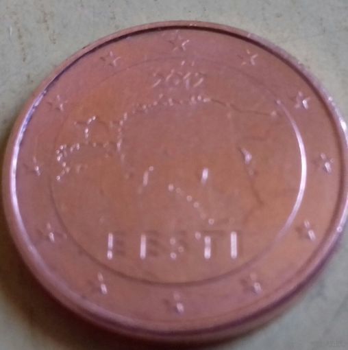 1 евроцент, Эстония 2012 г., AU