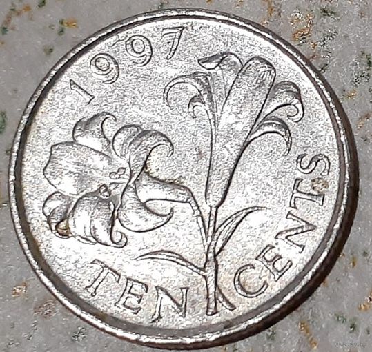 Бермуды 10 центов, 1997 (14-8-2)