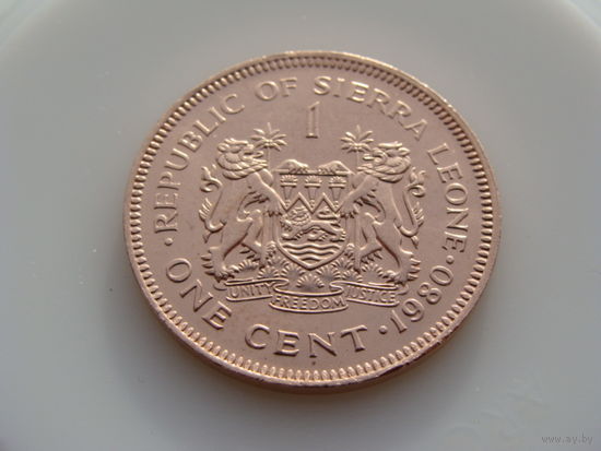 Сьерра - Леоне. 1 цент 1980 год KM#32