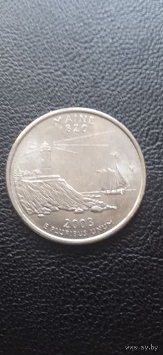США 25 центов 2003 г. Р Мэн
