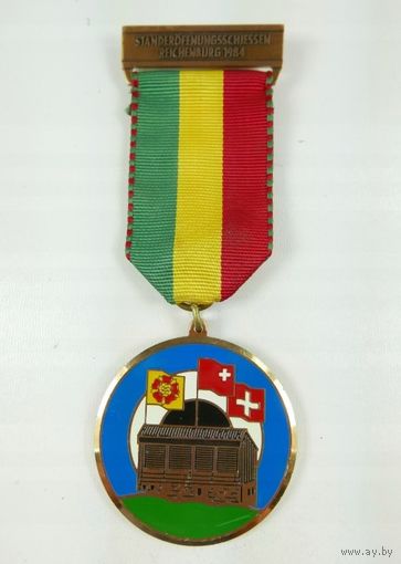 Швейцария, Памятная медаль "Стрелковый спорт" 1984 год. (М074)