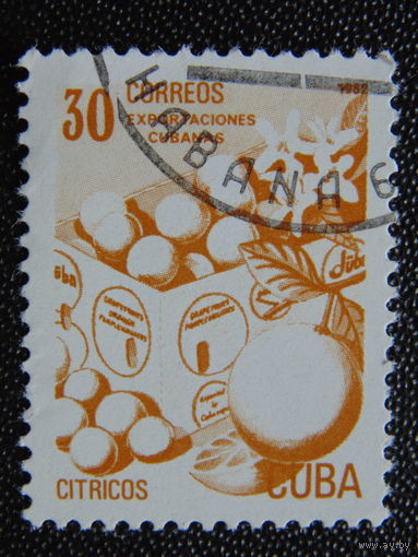 Куба 1982 г. Фрукты.