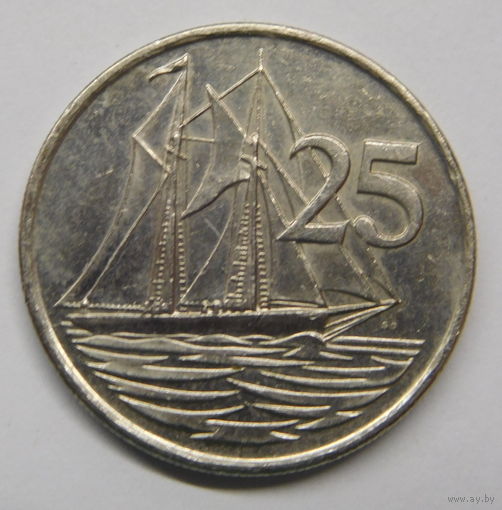 Каймановы острова 25 центов 2002 г
