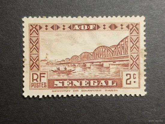 Сенегал 1935-1940. Здания - Мост Файдерб