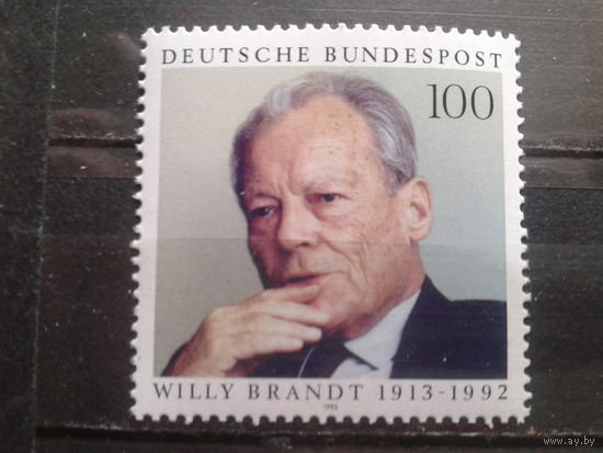 Германия 1993 Вилли Брандт, Нобелевский лауреат **Михель-2,6 евро