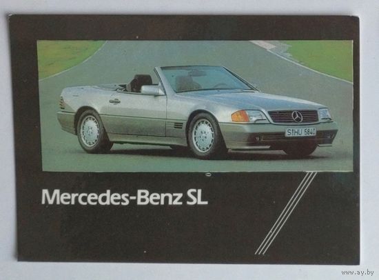 Календарик. Автомобиль Mercedes-Benz SL. 1992.
